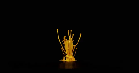 Mustard paint in motion in 4K Stock Footage 59919170