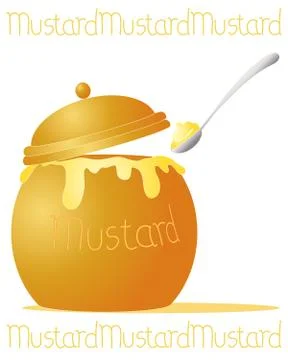 Mustard pot Illustrazione stock
