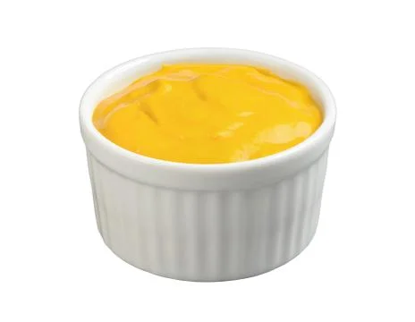 Mustard ramekin isolated Stock Photos