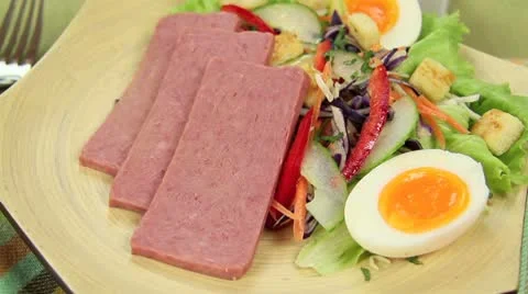 Mustard On Spam Stock Footage 9188152