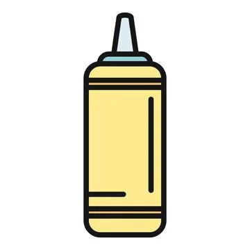 Mustard squeeze bottle icon representing food condiment Stock Illustration