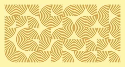 Mustard Wave Geometric Pattern Stock Illustration