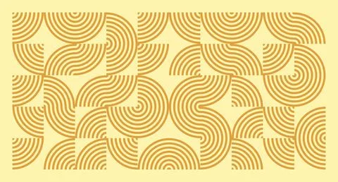 Mustard Wave Geometric Pattern Stock Illustration