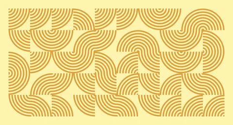 Mustard Wave Geometric Pattern Stock Illustration