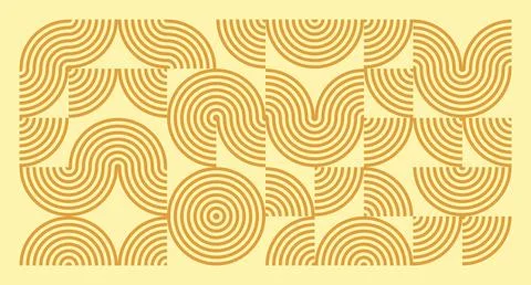 Mustard Wave Geometric Pattern Stockillustratie