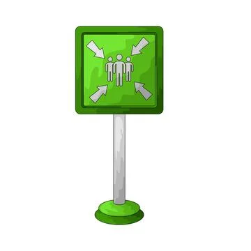 Muster station illustration Stock Illustration