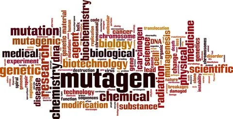 Mutagen word cloud Stock Illustration