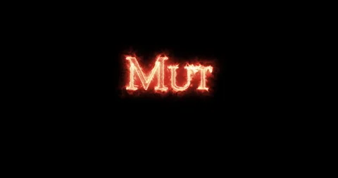 Mut,ancient egyptian goddess, written with fire. Loop Stock Footage 227119729