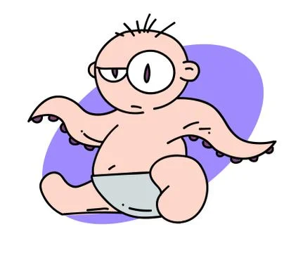 Mutant baby Stock Illustration