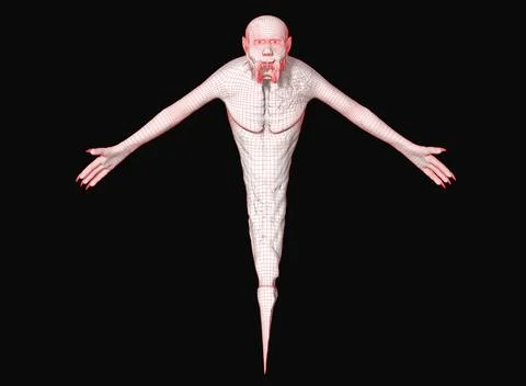 Mutant monster horrors on the background 3d-rendering イラスト素材
