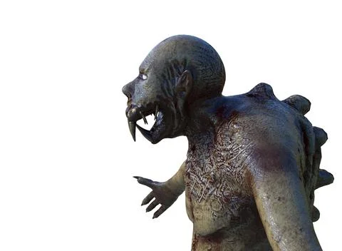 Mutant monster horrors on the background 3d-rendering イラスト素材