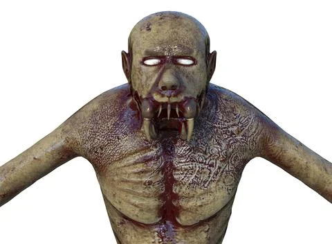 Mutant monster horrors on the background 3d-rendering イラスト素材