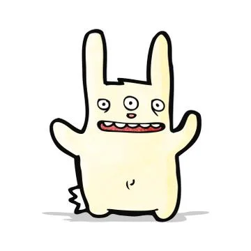 Mutant rabbit cartoon Stock Illustration