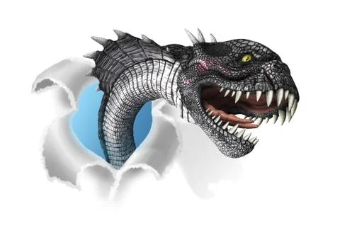 Mutant Snake Invades Your Document Stock Illustration