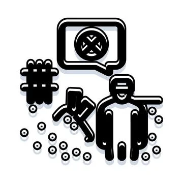 Mutant superhero shooting optic blast vector illustration イラスト素材