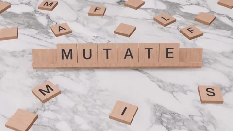 MUTATE word written on scrabble Video stock 256960843