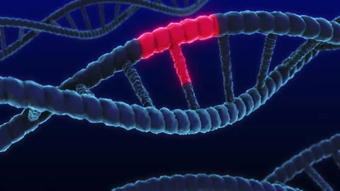 Mutated DNA and molecules scientific biotechnology Vídeo Stock 275893122