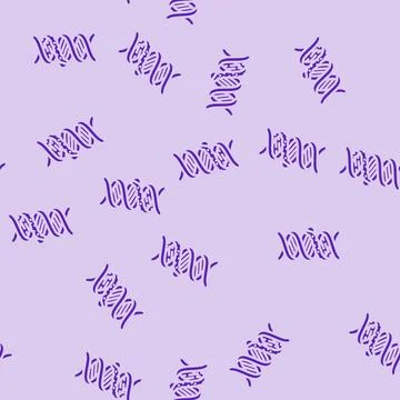 Mutated dna genetic engineering glyph vector seamless pattern イラスト素材