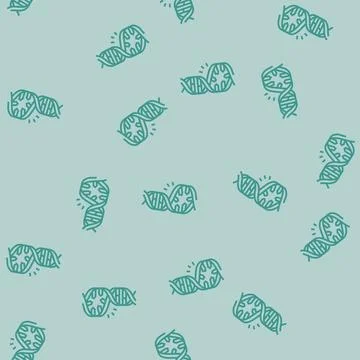 Mutated dna genetic engineering line seamless pattern 库存插图
