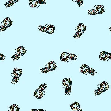 Mutated dna genetic engineering vector seamless pattern イラスト素材