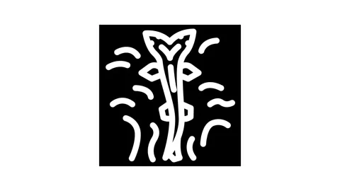 Mutated fish deformities glyph icon animation Stock Footage 326727488