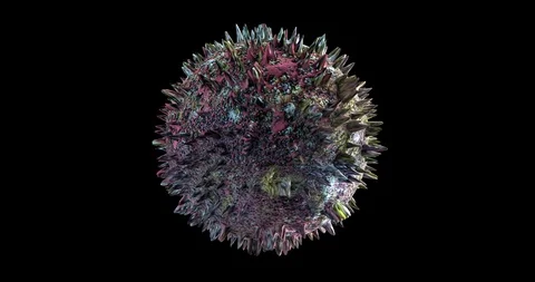Mutating Virus 4096x2160 4K with alpha channel 스톡 동영상 126611494