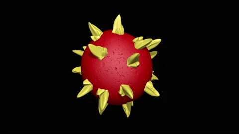 Mutating virus , cell. Viral variant . 3d animation render Stock Footage 152921273
