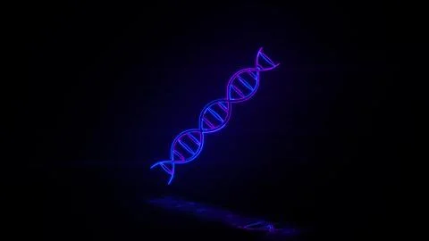 Mutation in neon effect mp4 video Stock Illustration