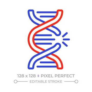Mutation pixel perfect duotone line icon Stock Illustration