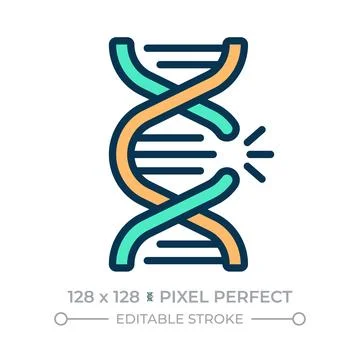Mutation pixel perfect line color icon Stock Illustration