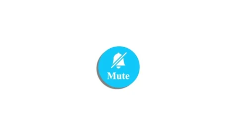 Mute button animated on a white color background. Stock Footage 258342141