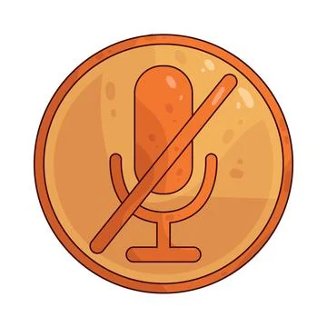 Mute Button illustration Illustrazione stock