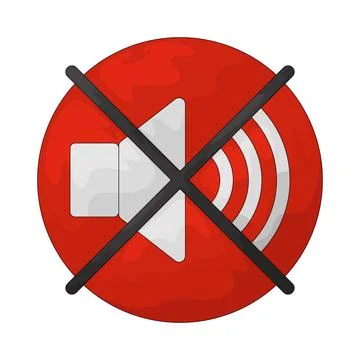 Mute Button illustration Stock Illustration