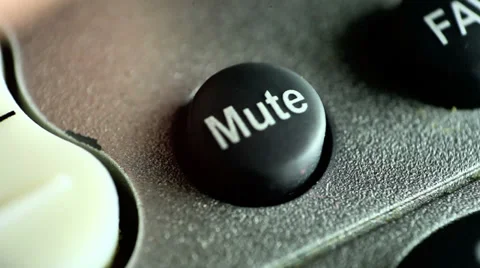 Mute button push pushing press Stock Footage