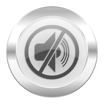 Mute chrome web icon isolated. Stock Illustration
