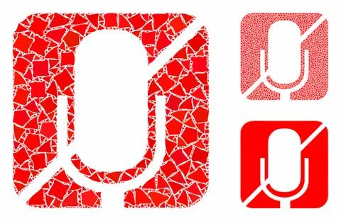 Mute Composition Icon of Irregular Parts Stock Illustration