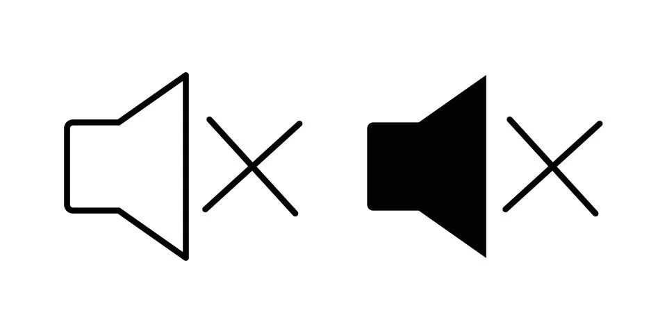 Mute icon concept. best for web design Stock Illustration