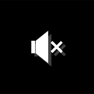 Mute icon flat Stock Illustration
