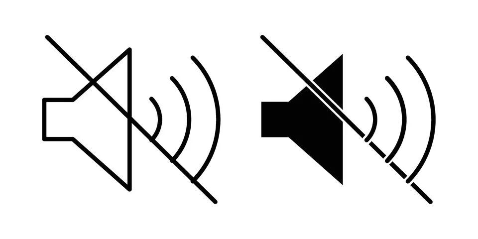 Mute icon graphic element. web icon set Stock-Illustration