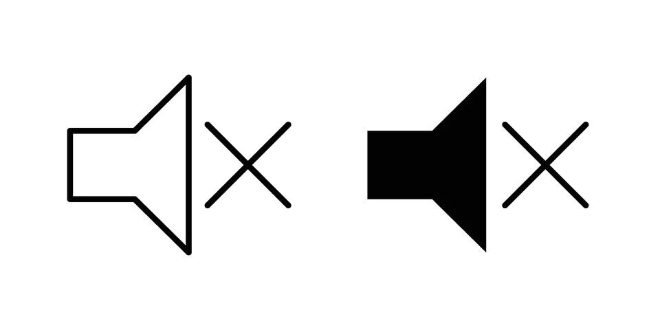 Mute icon vector design illustrations Stock-Illustration