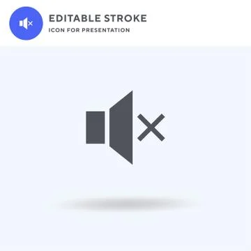 Mute icon vector, filled flat sign, solid pictogram isolated on white, logo イラスト素材