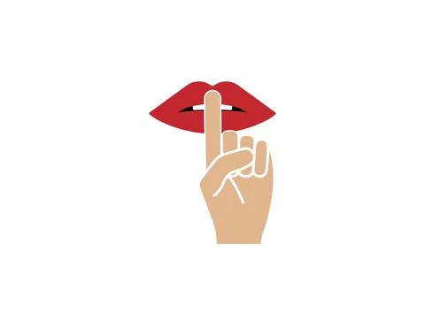 Mute, keep silence, silent icon. Vector illustration. Flat design. Stock-Illustration