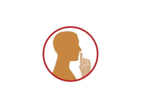 Mute, keep silence, silent icon. Vector illustration. Flat design. Stock-Illustration