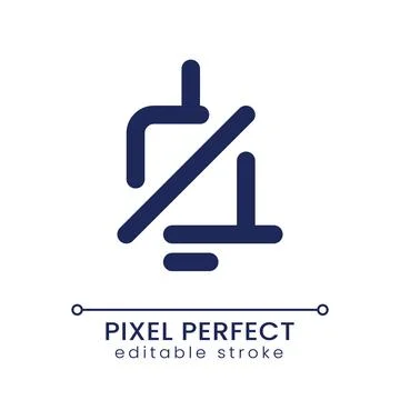 Mute notification sound pixel perfect linear ui icon Stock Illustration