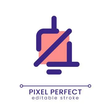 Mute notification sound pixel perfect RGB color ui icon Stock Illustration