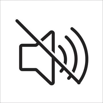 Mute outline icon Stockillustratie