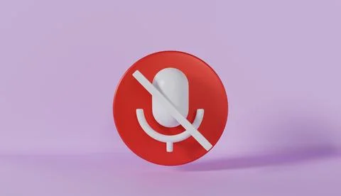 Mute Record Phone Call Button on pink background Illustrazione stock