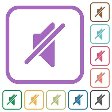 Mute solid simple icons イラスト素材