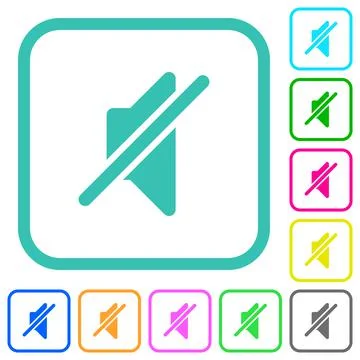 Mute solid vivid colored flat icons イラスト素材