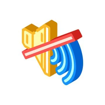 Mute sound isometric icon vector illustration Stockillustratie